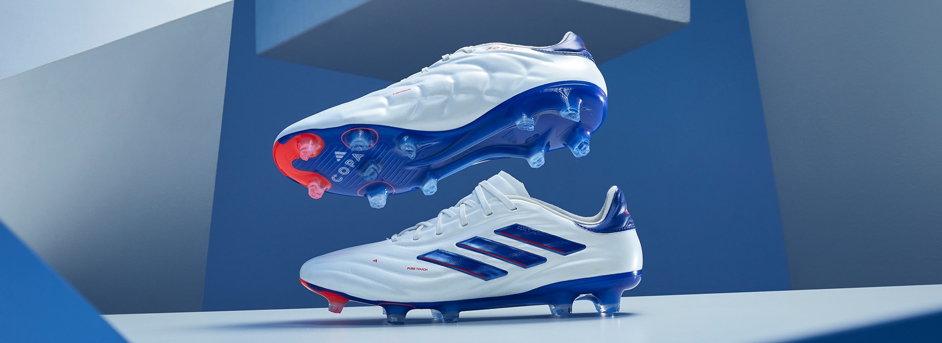 Adidas Copa Pure Elite Leather Firm Ground Ftwr White Lucid Blue